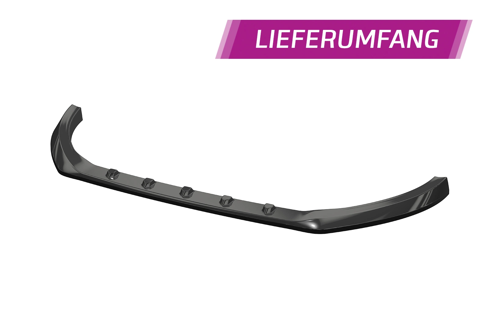 Voorspoiler Ford Fiesta MK8 ST/ST-Line Glans Zwart – 2017–