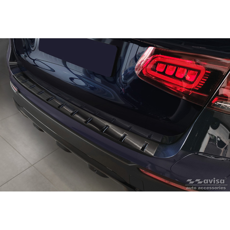 Zwart RVS Achterbumperprotector  Mercedes GLC (X253) 2015-2019 & Facelift 2019- 'STRONG EDITION'