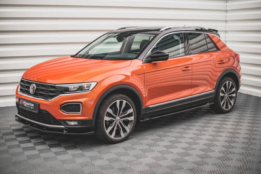 Side skirts VW T-Roc Glans Zwart