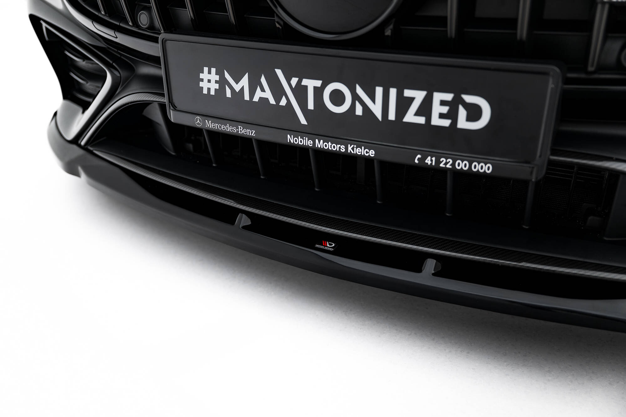Voorspoiler V.2 Mercedes-AMG CLE 53 / AMG-Line C236 Maxton Glanzend zwart