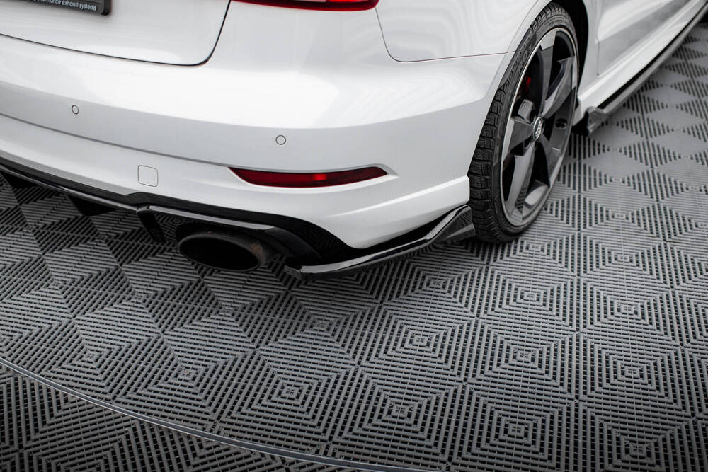 Achterzij Spoilers Audi RS3 8V FL Sedan Glanzend Zwart V.3