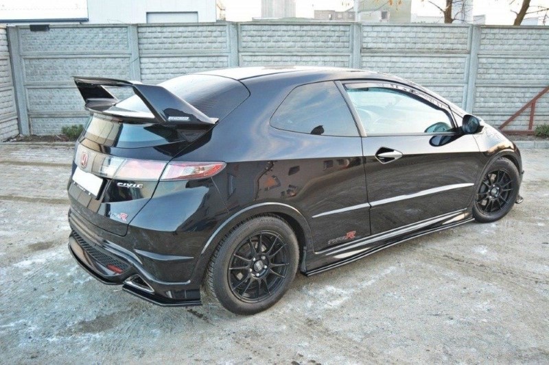 Zijskirts Diffusers Honda Civic VIII Type S/R Glanzend Zwart