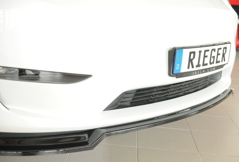 Voorspoiler Tesla Model Y Rieger Glans Zwart