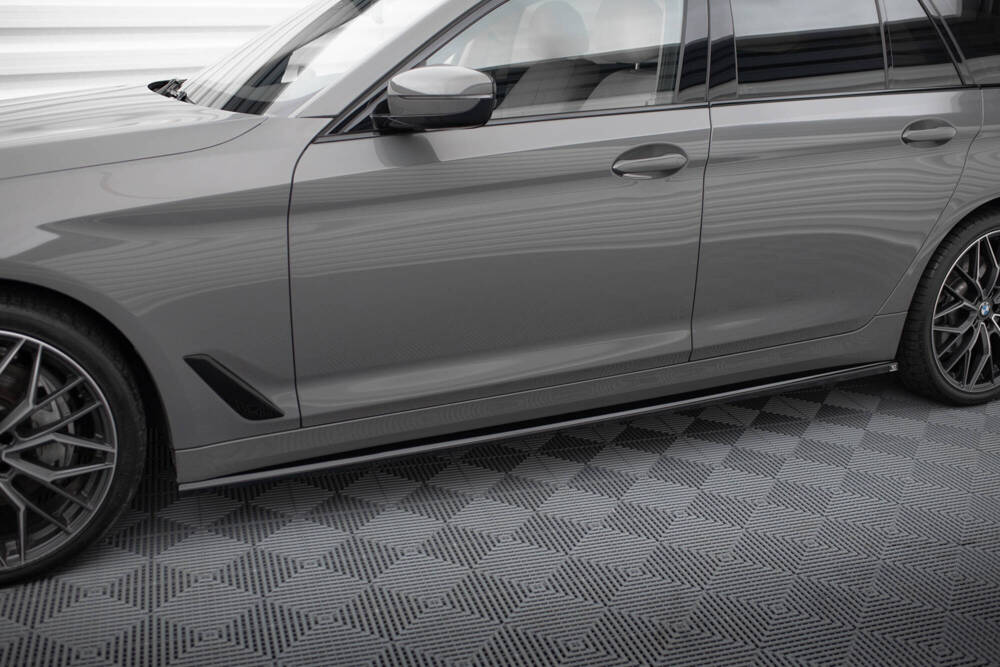 Zijskirts BMW 5 Serie FL Maxton Glans Zwart