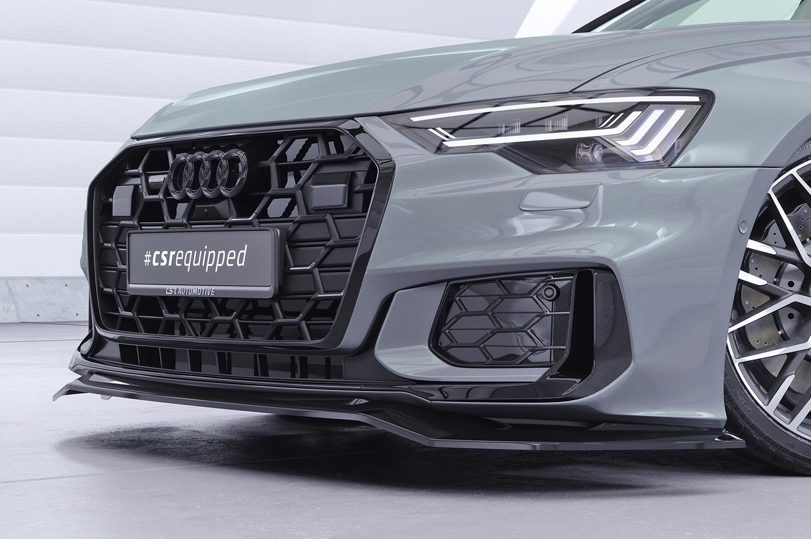 VoorspoilerAudi A6 / S6 C8 glans zwart