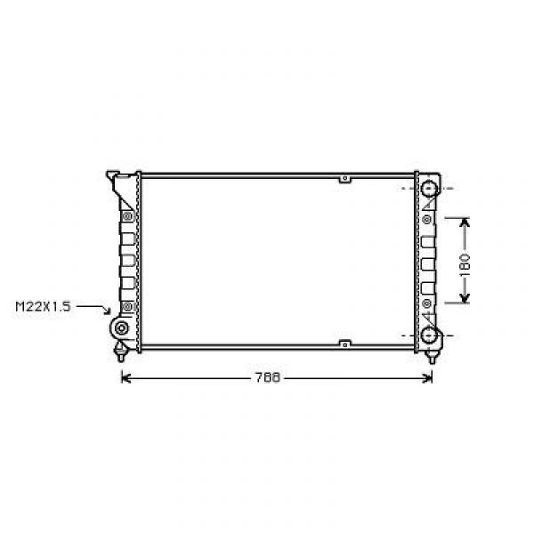 Radiator PASSAT 88-93 720x322 1.6/1.8/2.0+I+16V +AC