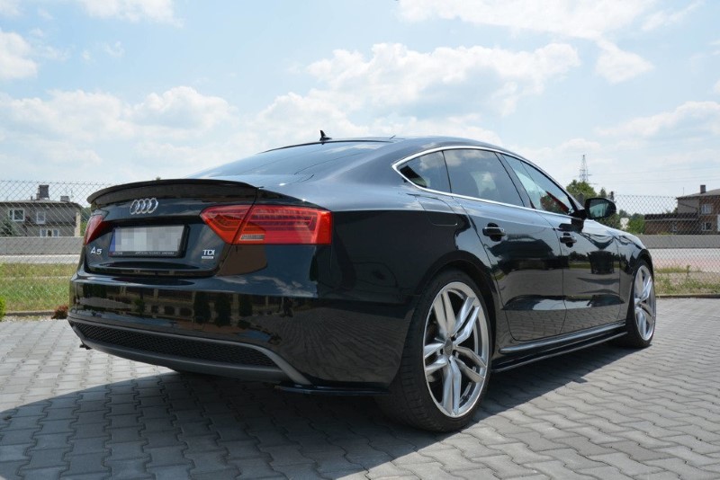 Zijskirts Diffusers Audi S5 / A5 / A5 S-Line 8T / 8T FL Sportback Glanzend Zwart