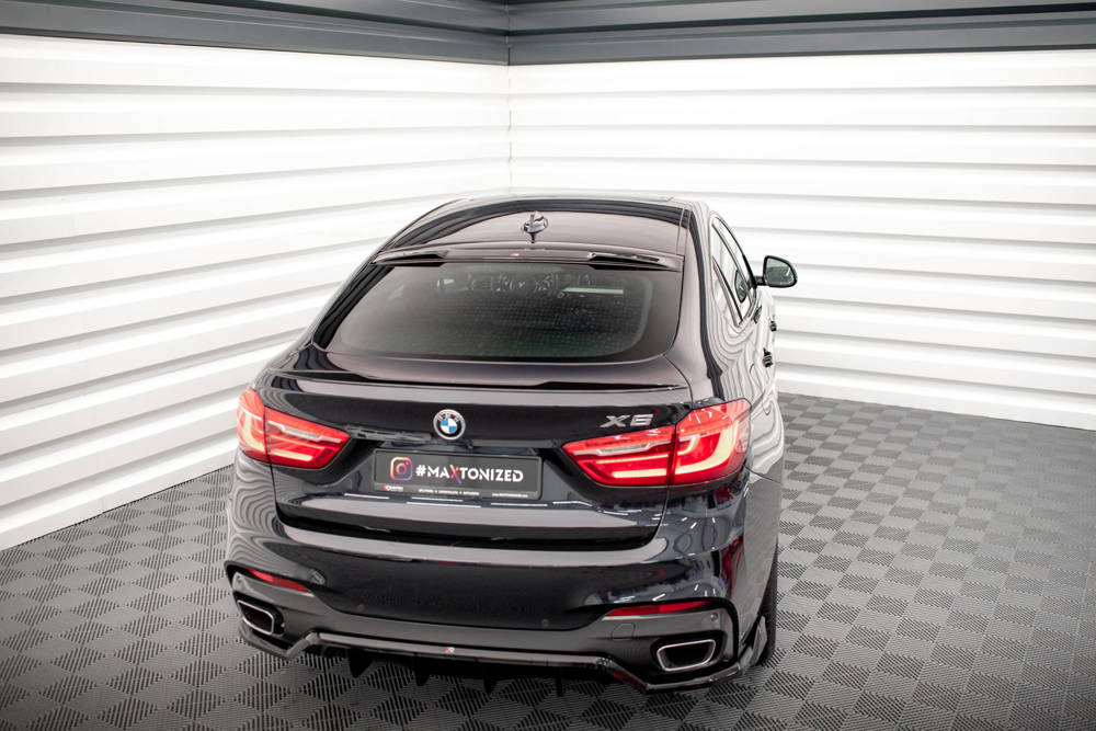 Spoiler BMW X6 M pakket F16 Maxton Glans Zwart