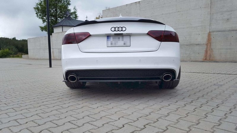 Achterzij Spoilers Audi A5 S-Line 8T FL Coupe Glanzend Zwart