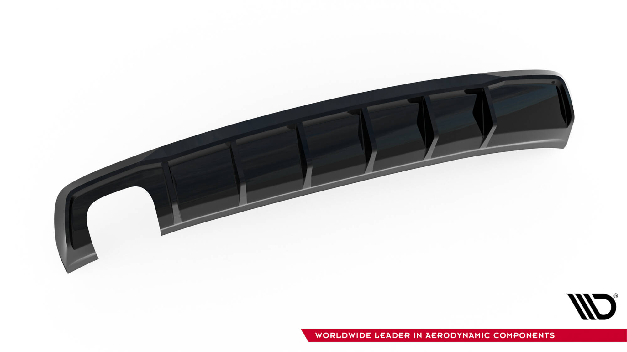 Achter Diffuser passend voor Audi A3 Sedan 8V (Versie met dubbele uitlaatuiteinden aan één kant) Maxton
