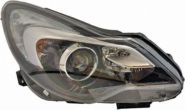 Koplamp rechts CORSA D, 11->> met DAGRIJ.+ BOCHTVERL VALEO H7/H1