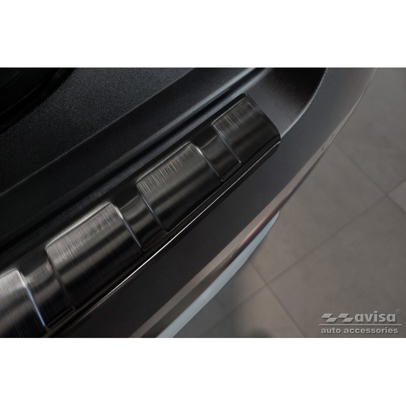 Zwart RVS Achterbumperprotector  Hyundai Bayon 2021- 'Ribs'