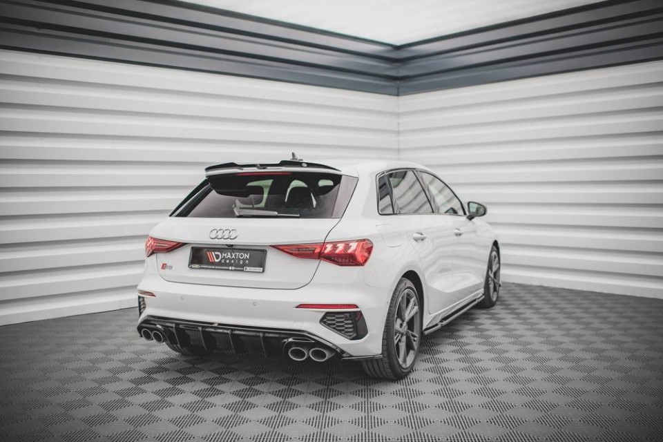 Achterzij Spoilers Audi S3 8Y Glanzend zwart V.2