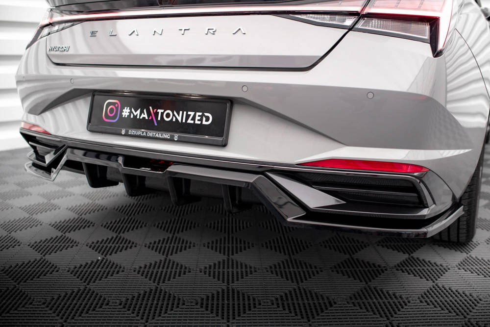 Diffuser Hyundai Elantra 2020 - 2023 Maxton Glans Zwart