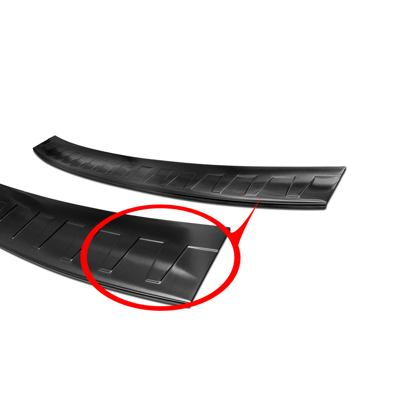 Zwart RVS Achterbumperprotector  Skoda Octavia III Kombi RS 2013-2016 & FL 2017-2020 'Ribs'