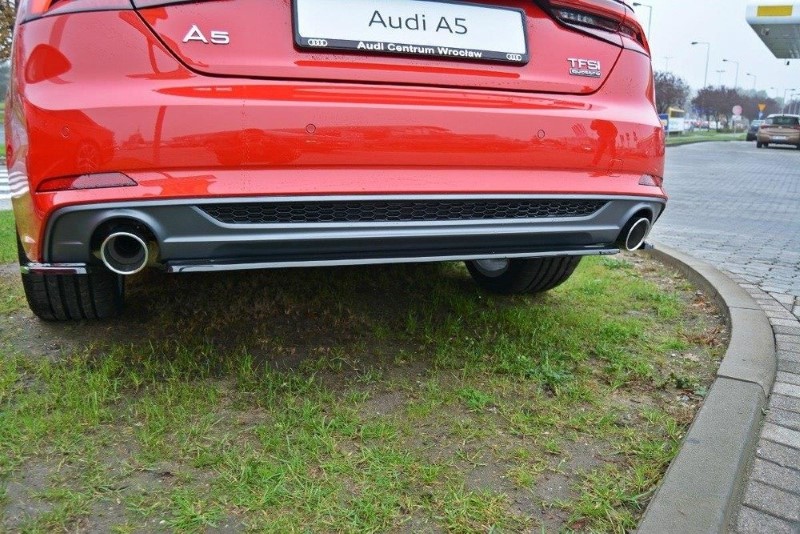 Cenrale Achterspoiler Audi A5 S-Line F5 Coupe / Sportback (zonder verticale bars) Glanzend Zwart