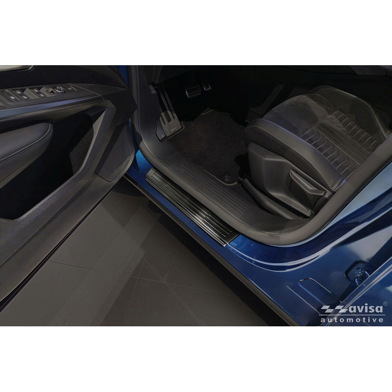 Avisa Zwart RVS Instaplijsten  Peugeot 3008 III 2024- - 'Lines' - 4-delig