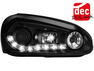 Faros VW Golf V Los ojos del Diablo Dayline con ELR negro