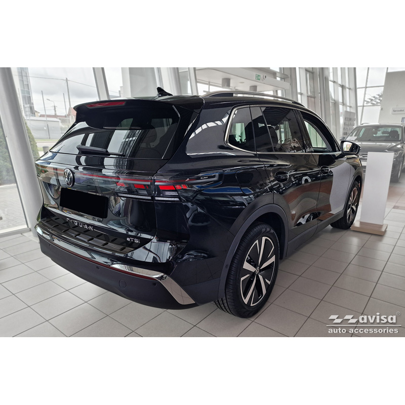 Zwart RVS Achterbumperprotector  Volkswagen Tiguan III (CT1) 2024- 'STRONG EDITION'