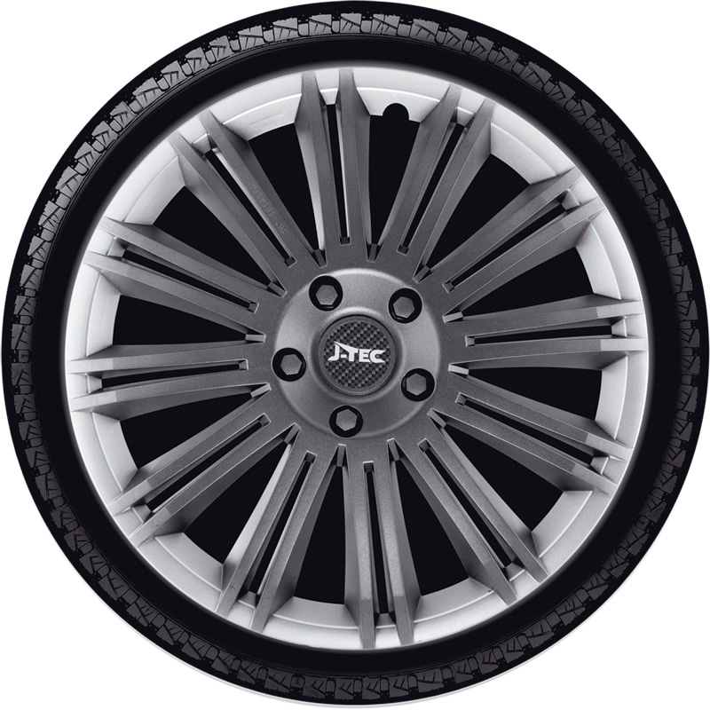 4-Delige J-Tec Wieldoppenset Discovery R 16-inch zilver/grijs