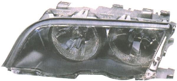 Koplamp rechts BMW E46 98-01 TYC ZWART