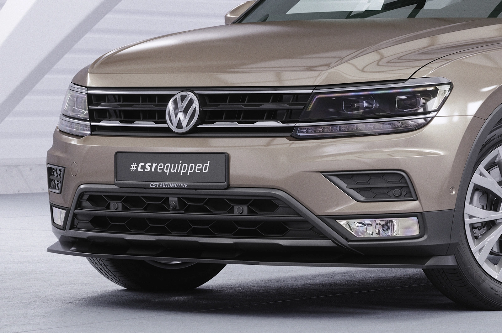Voorspoiler VW Tiguan 2 (Typ AD) Basis glans zwart 2016–06/2020