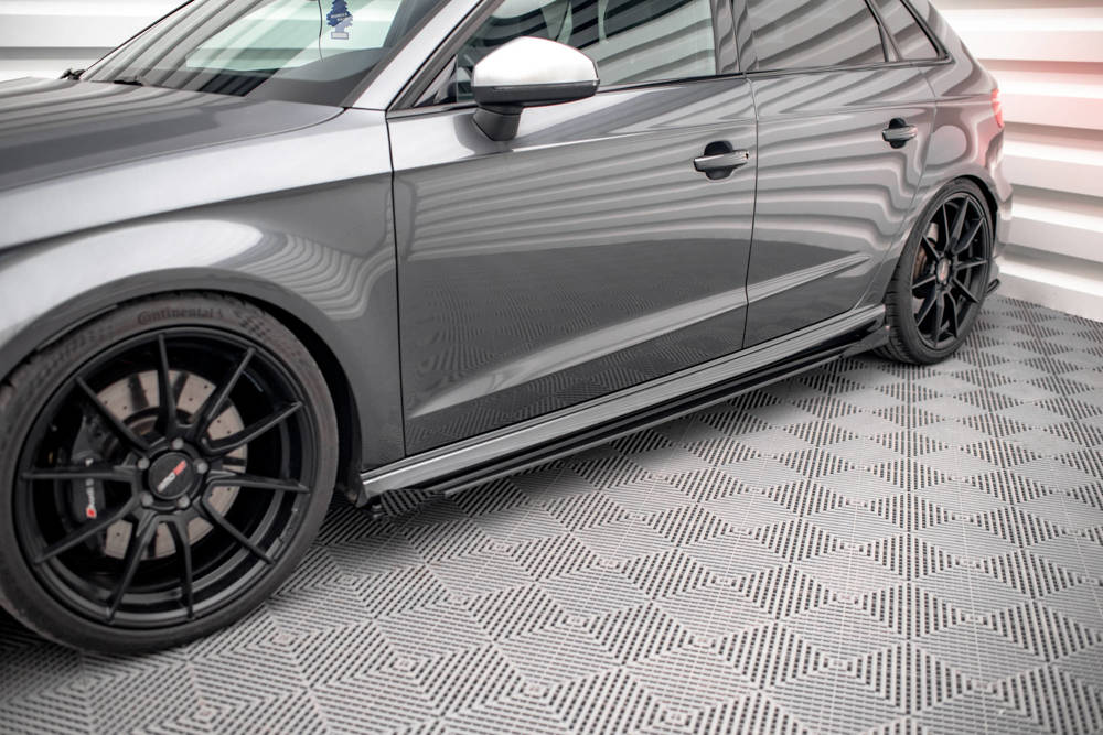 Zijskirts met Canards Street Pro Audi S3 Sportback 8V FL Maxton