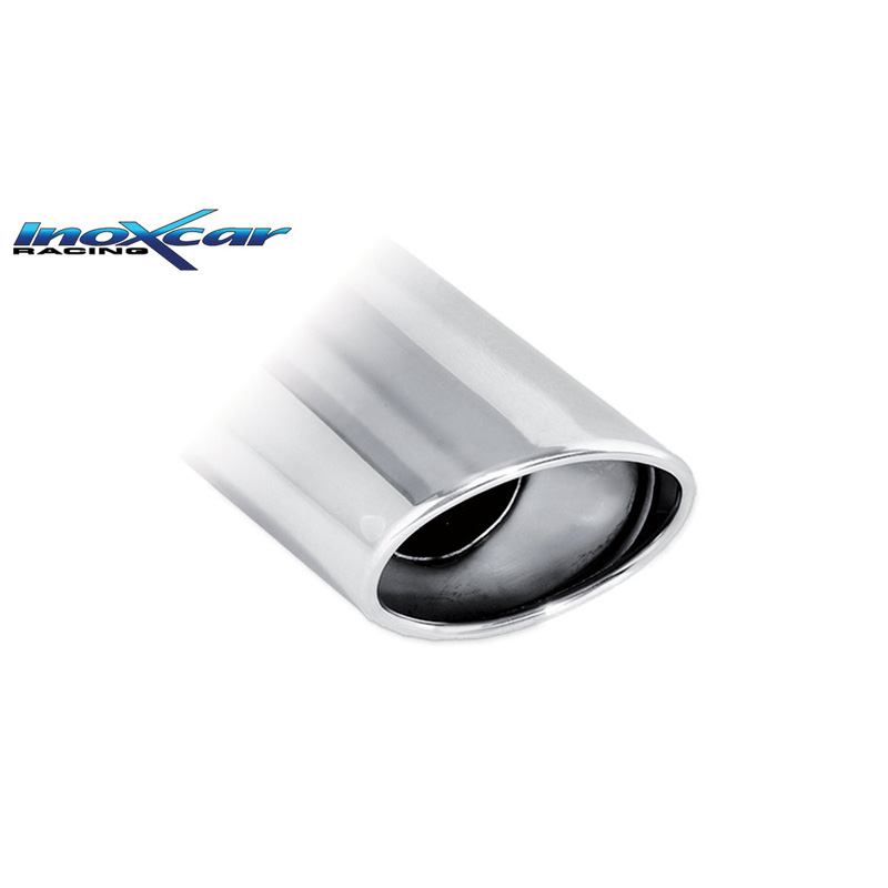 100% RVS Sportuitlaat  Toyota Aygo 1.0 69pk 2014- 1x120x80mm