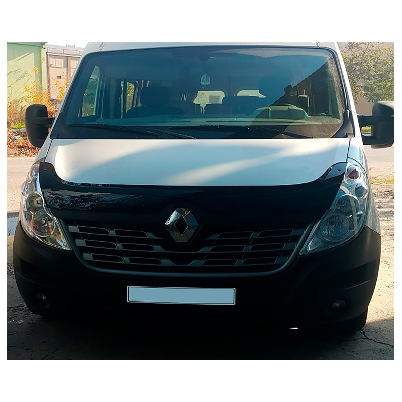 Motorkapbeschermer (steenslagcover)  Renault Master 3e Gen. Facelift 2014-2018 - Glanzend zwart