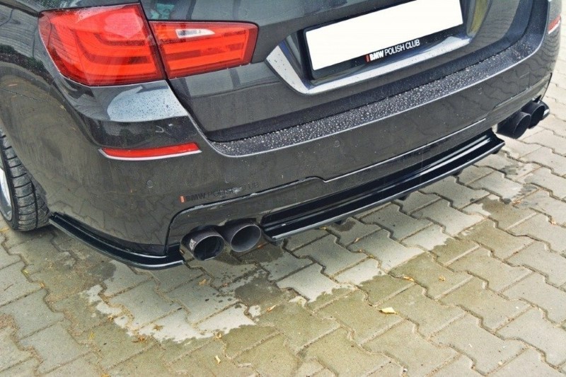 Centrale Achterspoiler BMW 5 F11 M-PACK (past op twee dubbele uitlaatuiteinden) Glanzend Zwart
