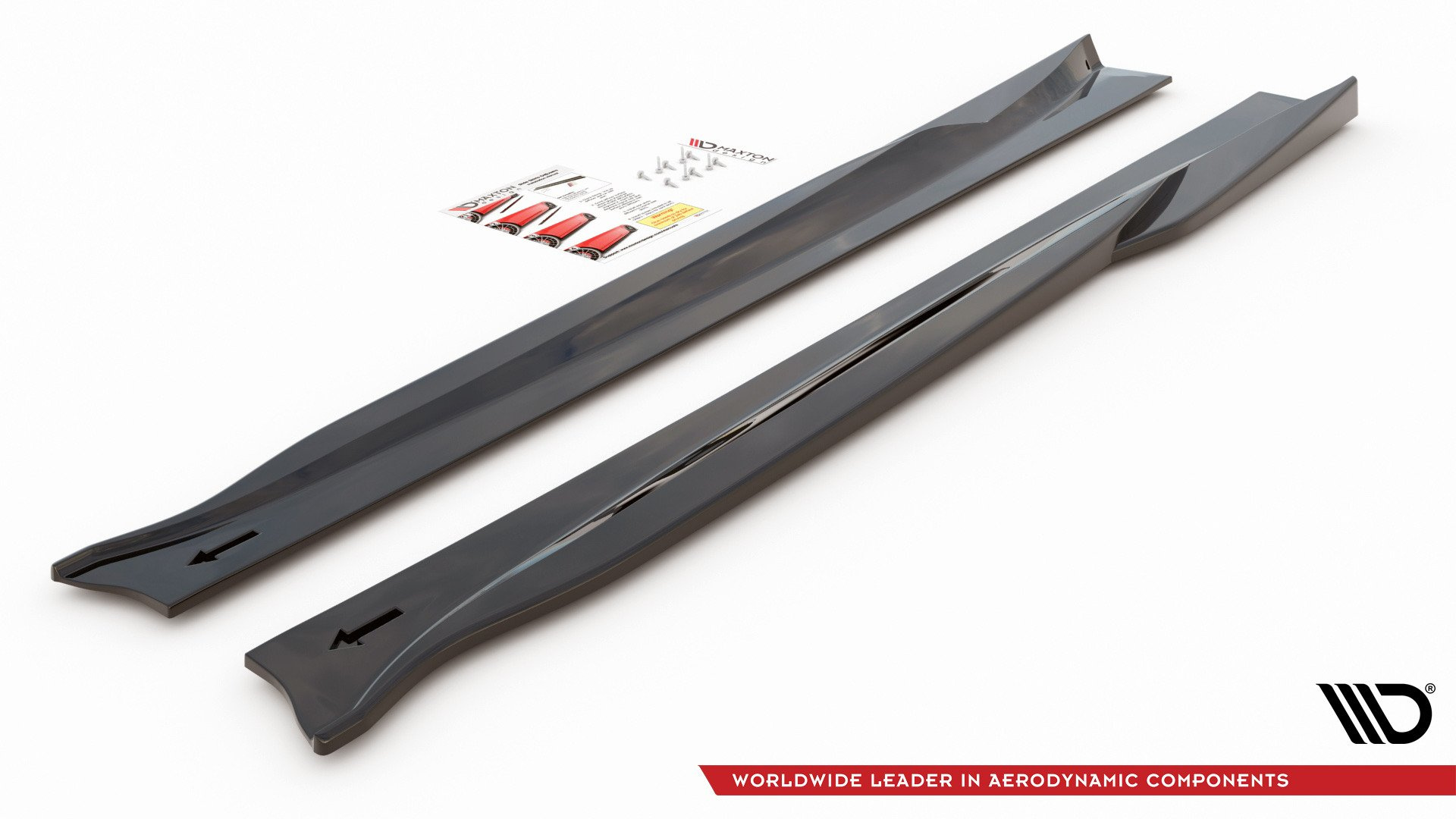 Zijskirts Alfa Romeo 4C Maxton Glans Zwart Kopiëren