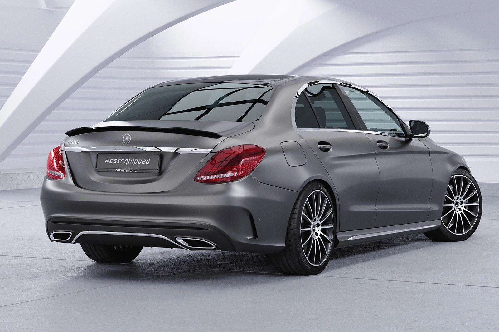 Achterspoiler Mercedes-Benz C-Klasse W205 Glans Zwart – CSR Automotive