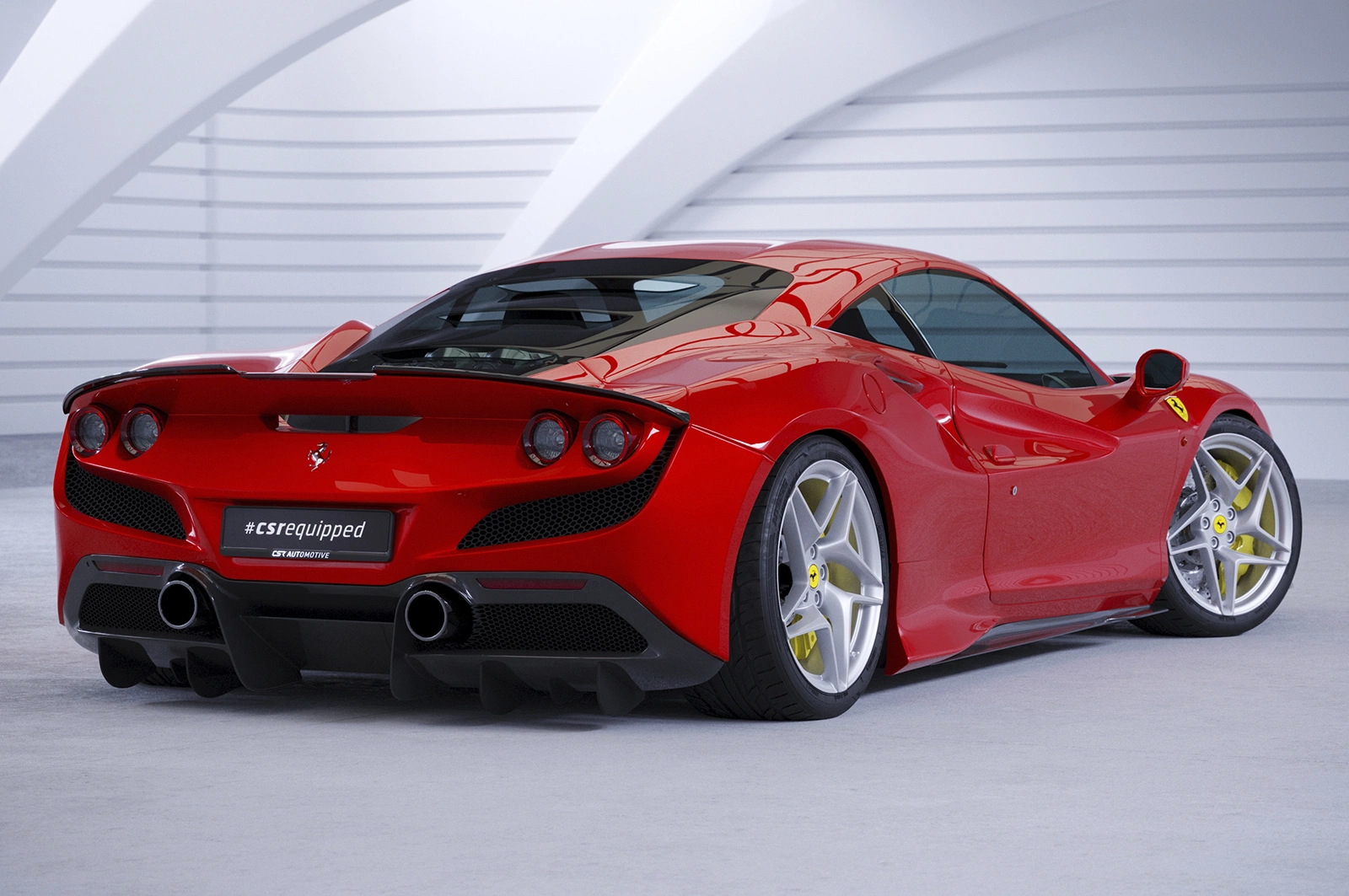 Achterspoiler Ferrari F8 Tributo / Spider glans zwart CSR