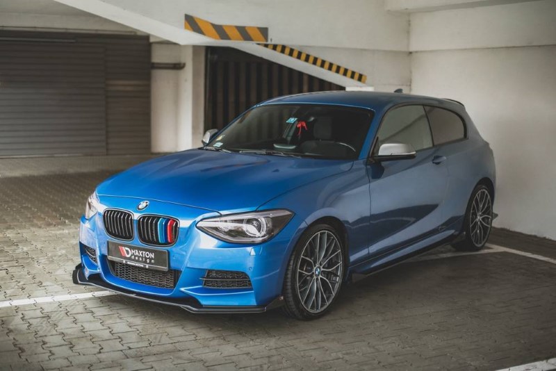 Race voorspoiler + rand BMW 1-Serie M135I F20 Maxton Design zwart