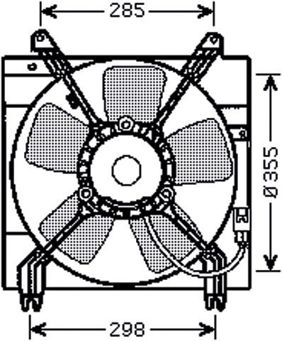 VENTILATOR Chevrolet Lacetti/NUBIRA 03-06 1.8I-16V +/-AC