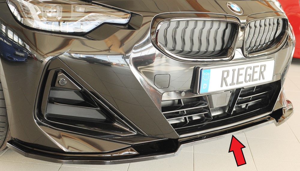 Voorspoiler BMW 2ER G42/G2C – 07.2021 glans zwart