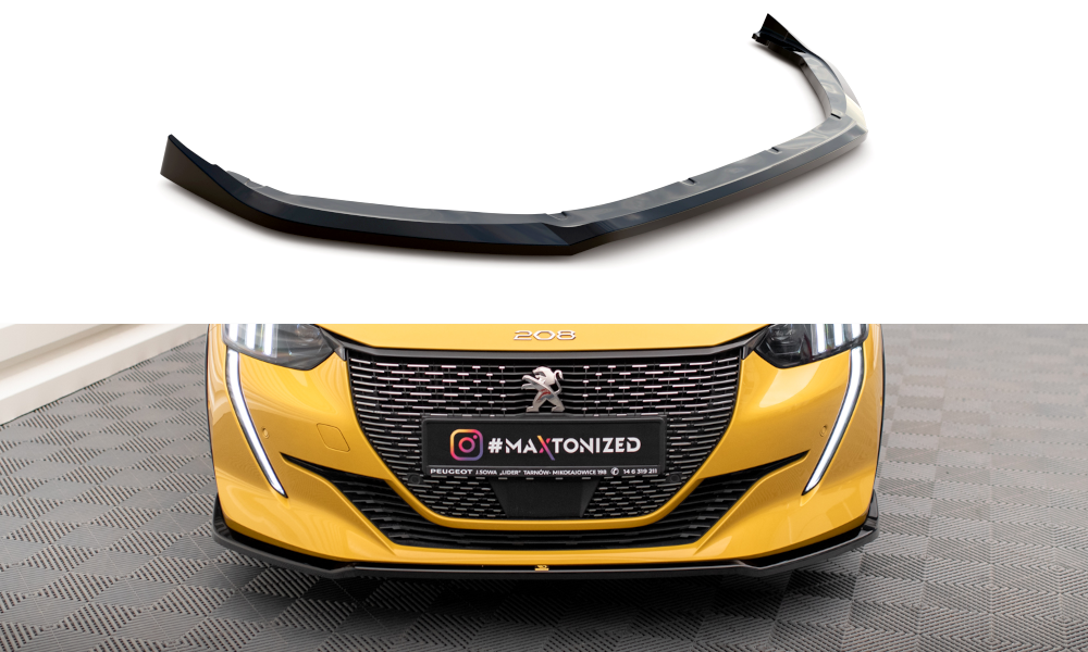 Voorspoiler V.2 Peugeot 208 GT Maxton Glans Zwart