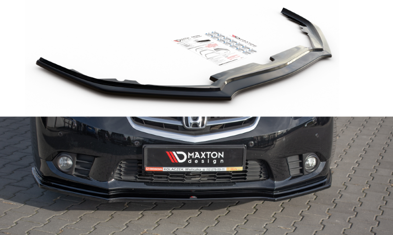 Voorspoiler Honda Accord VIII (CU Series) Facelift Glanzend Zwart
