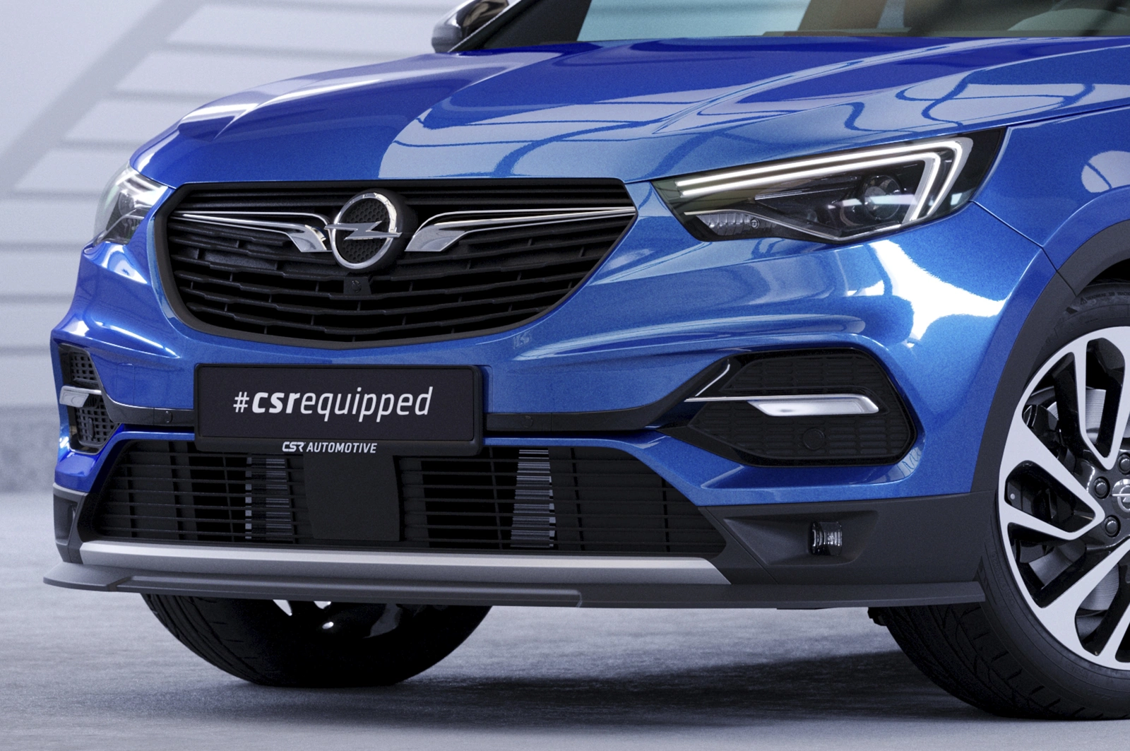 Voorspoiler Opel Grandland X glans zwart 2017–06/2021