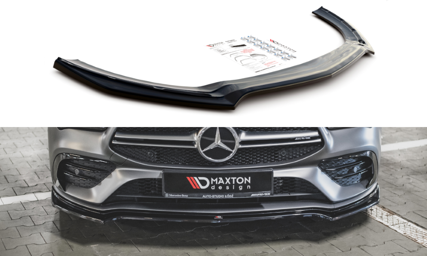 Voorspoiler Mercedes AMG CLA 35 Aero Maxton Design glans zwart
