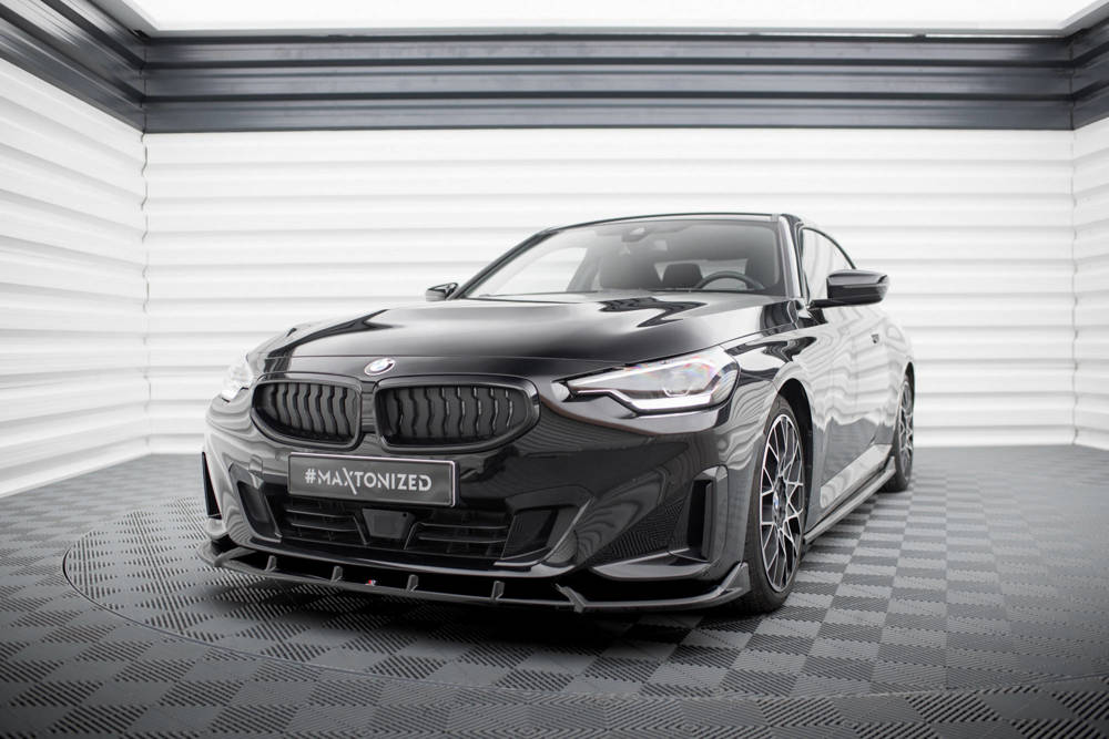 Voorspoiler V.2 BMW 2 Serie Coupe G42 Maxton Glans Zwart