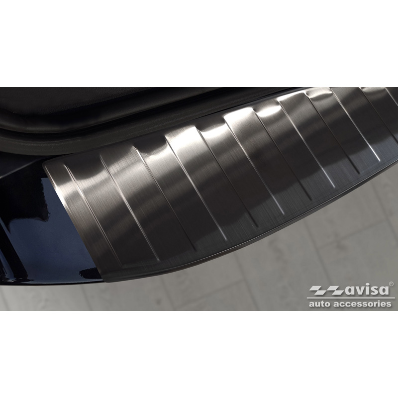 Zwart RVS Achterbumperprotector  Ford Mondeo IV Wagon Facelift 2010-2014 'Ribs'