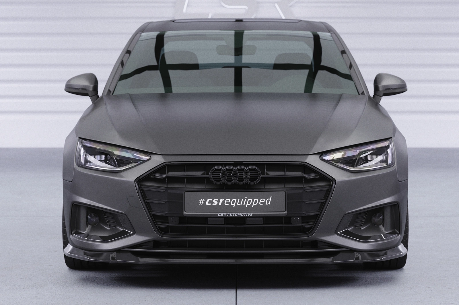 Voorspoiler Audi A4 B9 (Typ 8W) Facelift Glans Zwart – CSR Automotive