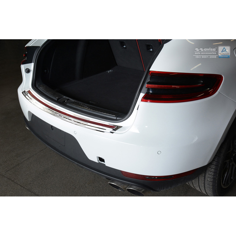 RVS Achterbumperprotector 'Deluxe' Porsche Macan 2014- Chroom/Ro