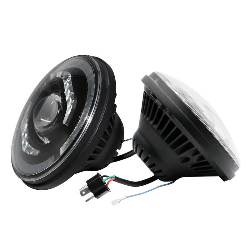 Set LED Koplampen -  Hummer/Jeep/Land Rover/Mazda/Volkswagen diverse modellen - Zwart