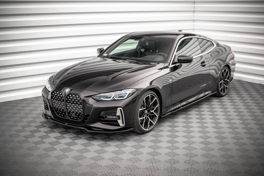Voorspoiler V.3 BMW 4-Serie G22 M-Pakket Maxton Glans Zwart