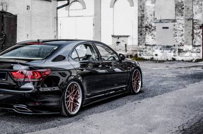 Zijskirts Lexus LS Long Mk4 Facelift Glans Zwart