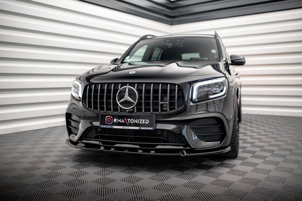 Voorspoiler V.1 Mercedes GLB AMG Pakket & GLB 35 AMG Maxton Glans Zwart