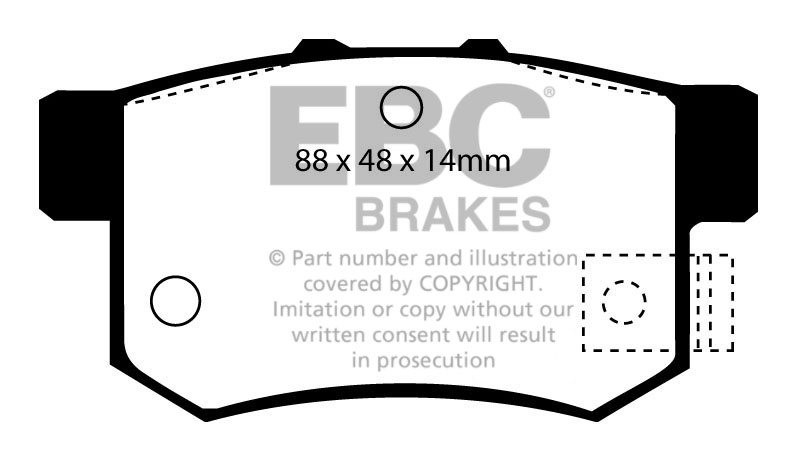 EBC Brakes HONDA Accord Coupe 2.0 (CG4) 98-2002 Remblokken achte