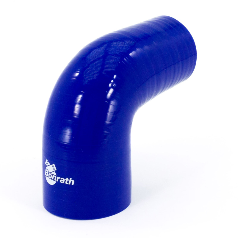 Bonrath Siliconen slang Reducer 90 graden bocht - Lengte:50mm - Ø76>57mm